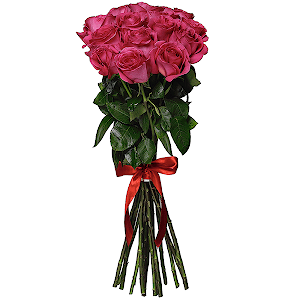 Букет из 15 розовых роз Эквадор премиум